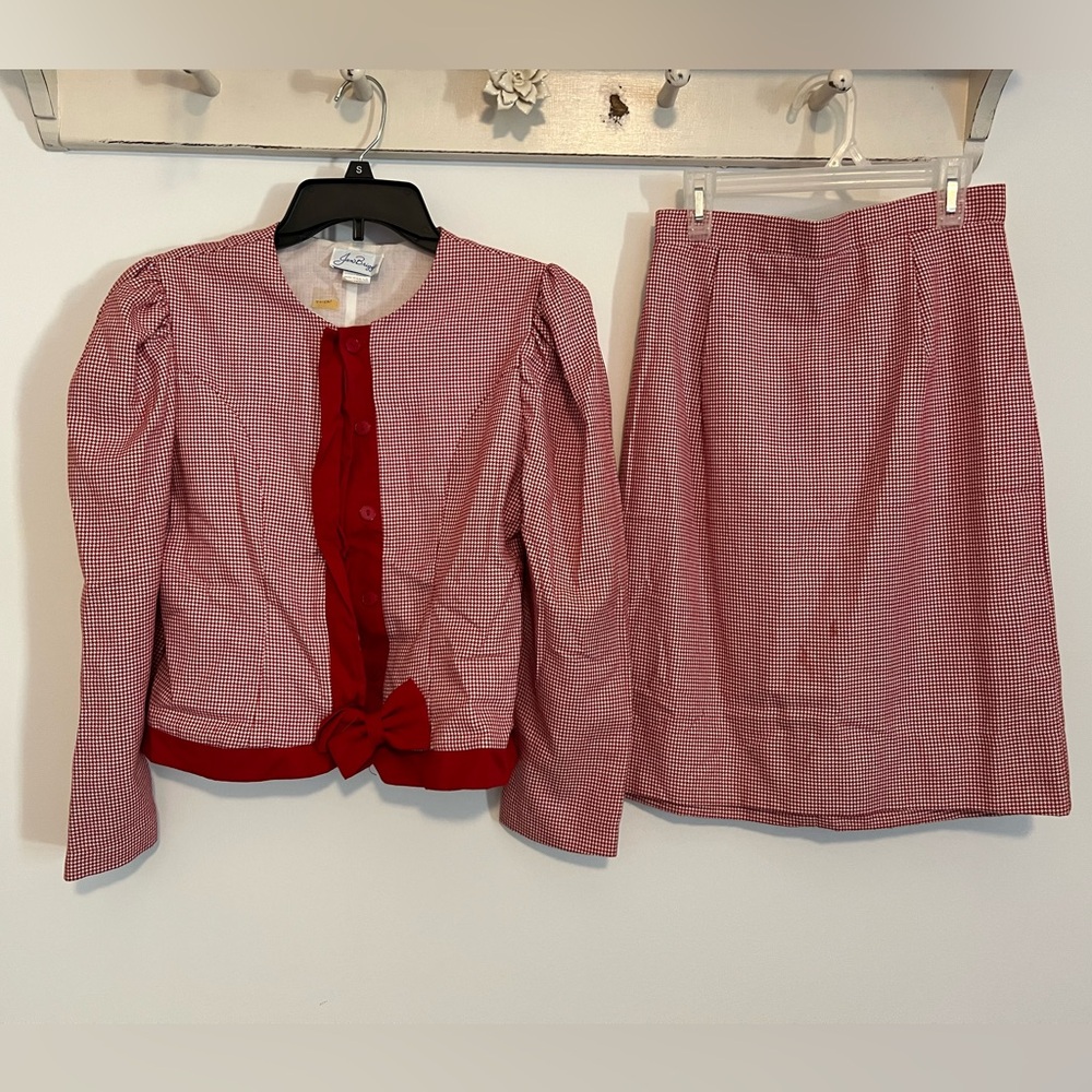 Jan Briggs size 12 vintage 1980s 2 piece skirt suit set